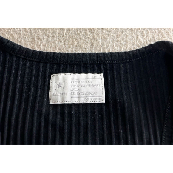 Converse Black Ribbed Fitted Midi Dress Sz Small Sleeveless V-Neck Casual - Picture 6 of 9